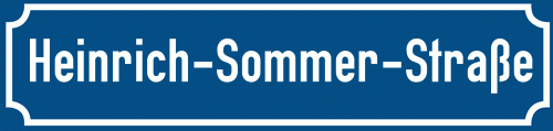 Straßenschild Heinrich-Sommer-Straße