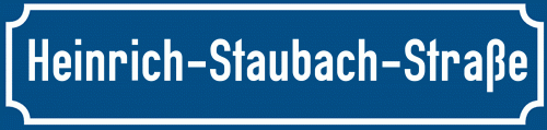 Straßenschild Heinrich-Staubach-Straße