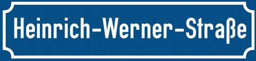 Straßenschild Heinrich-Werner-Straße