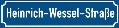 Straßenschild Heinrich-Wessel-Straße