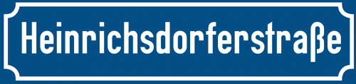 Straßenschild Heinrichsdorferstraße