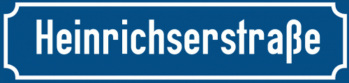 Straßenschild Heinrichserstraße