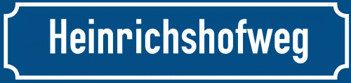 Straßenschild Heinrichshofweg