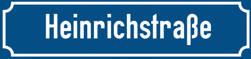 Straßenschild Heinrichstraße