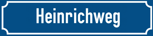 Straßenschild Heinrichweg