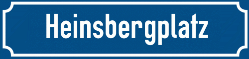 Straßenschild Heinsbergplatz