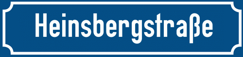 Straßenschild Heinsbergstraße