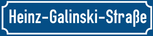 Straßenschild Heinz-Galinski-Straße