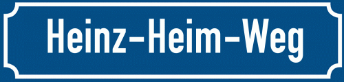 Straßenschild Heinz-Heim-Weg