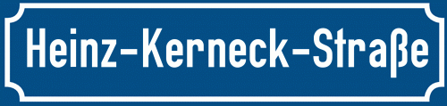 Straßenschild Heinz-Kerneck-Straße