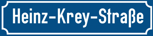 Straßenschild Heinz-Krey-Straße