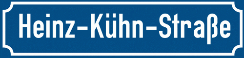 Straßenschild Heinz-Kühn-Straße