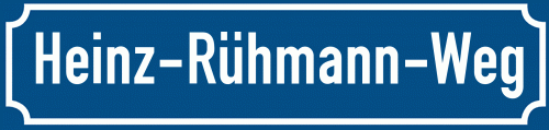Straßenschild Heinz-Rühmann-Weg