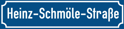 Straßenschild Heinz-Schmöle-Straße