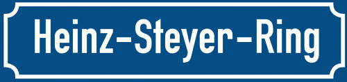 Straßenschild Heinz-Steyer-Ring