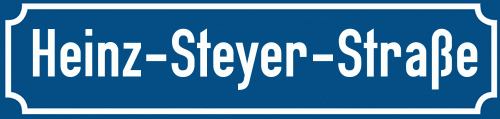 Straßenschild Heinz-Steyer-Straße