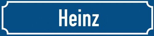 Straßenschild Heinz