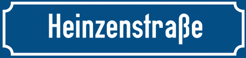 Straßenschild Heinzenstraße
