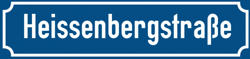 Straßenschild Heissenbergstraße