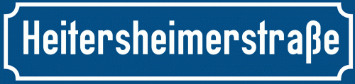 Straßenschild Heitersheimerstraße