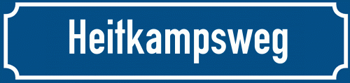 Straßenschild Heitkampsweg zum kostenlosen Download