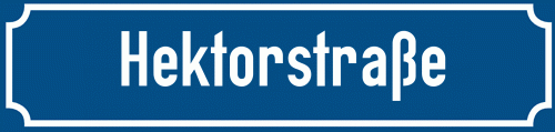 Straßenschild Hektorstraße