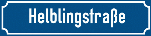 Straßenschild Helblingstraße