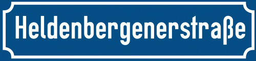 Straßenschild Heldenbergenerstraße