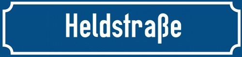 Straßenschild Heldstraße zum kostenlosen Download