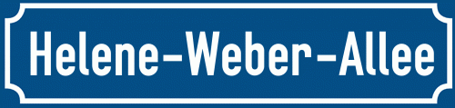 Straßenschild Helene-Weber-Allee