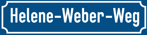 Straßenschild Helene-Weber-Weg