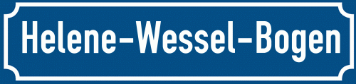 Straßenschild Helene-Wessel-Bogen zum kostenlosen Download