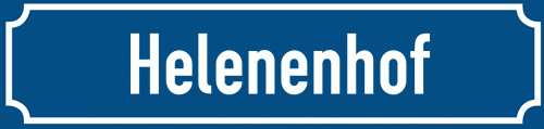 Straßenschild Helenenhof