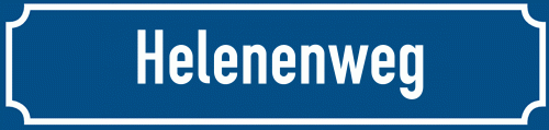 Straßenschild Helenenweg