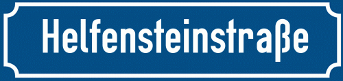 Straßenschild Helfensteinstraße