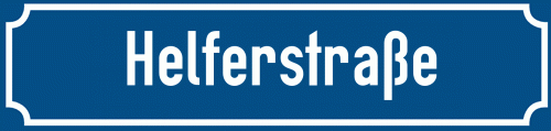 Straßenschild Helferstraße