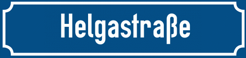 Straßenschild Helgastraße