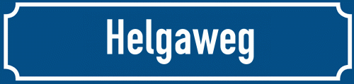 Straßenschild Helgaweg