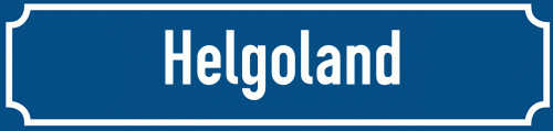 Straßenschild Helgoland