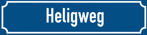 Straßenschild Heligweg