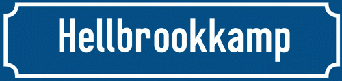 Straßenschild Hellbrookkamp