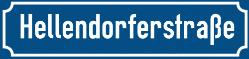 Straßenschild Hellendorferstraße