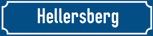 Straßenschild Hellersberg