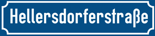 Straßenschild Hellersdorferstraße zum kostenlosen Download