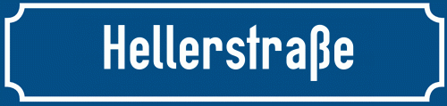 Straßenschild Hellerstraße