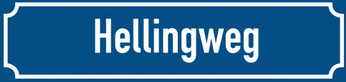 Straßenschild Hellingweg