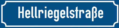 Straßenschild Hellriegelstraße zum kostenlosen Download