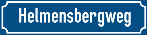 Straßenschild Helmensbergweg