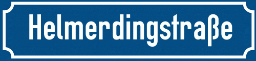 Straßenschild Helmerdingstraße zum kostenlosen Download