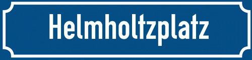 Straßenschild Helmholtzplatz